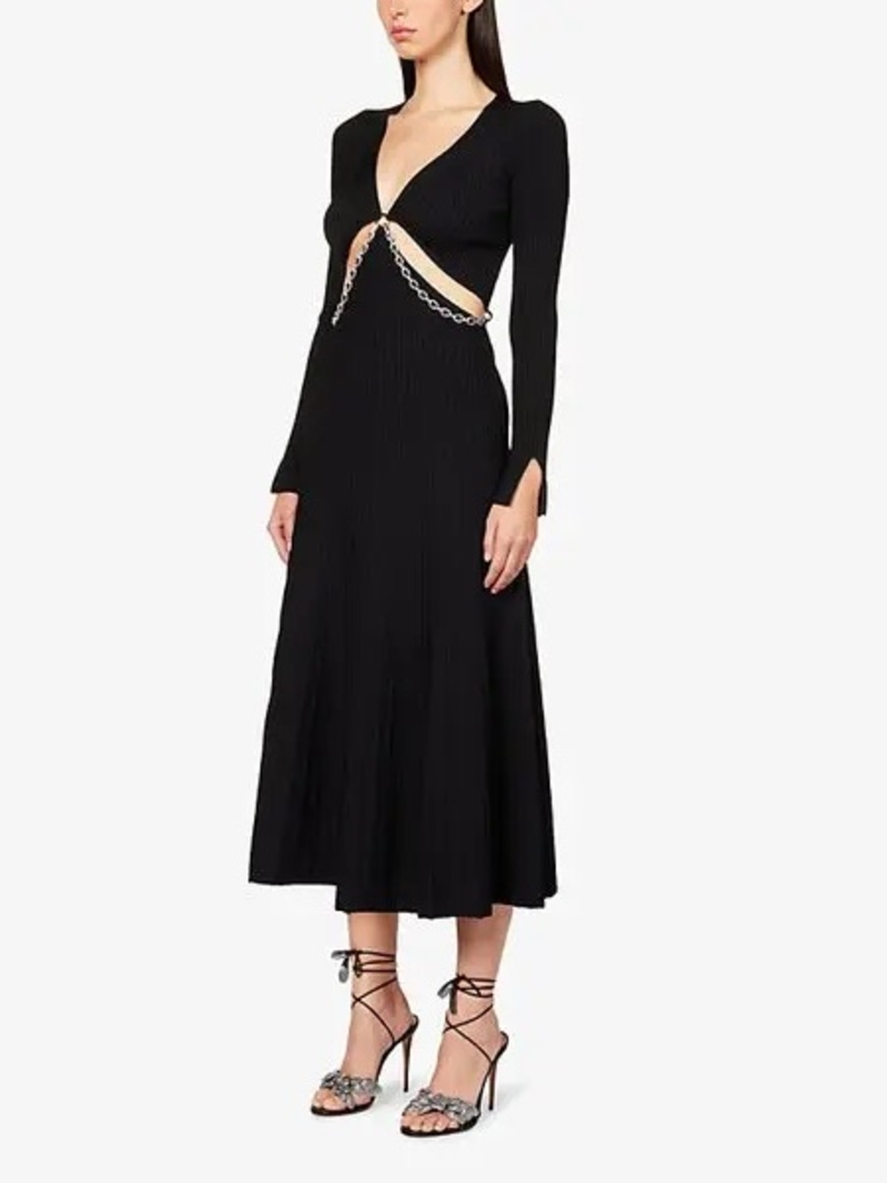 Jonathan Simkhai - Kathryn Chain Embellished Rayon Blend Knitted Midi Dress